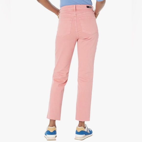 💙 KUT from the Kloth Reese High-Rise Fab AB Ankle Straight in Soft Coral 💙 - Picture 2 of 6